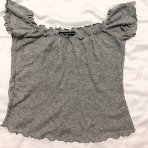 Brandy Melville Ruffled Crop Top